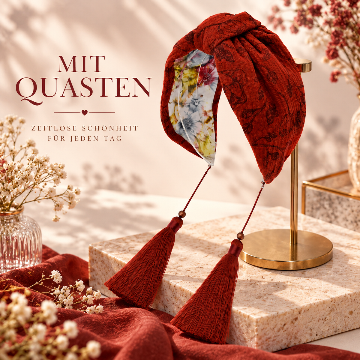 Mit Quasten