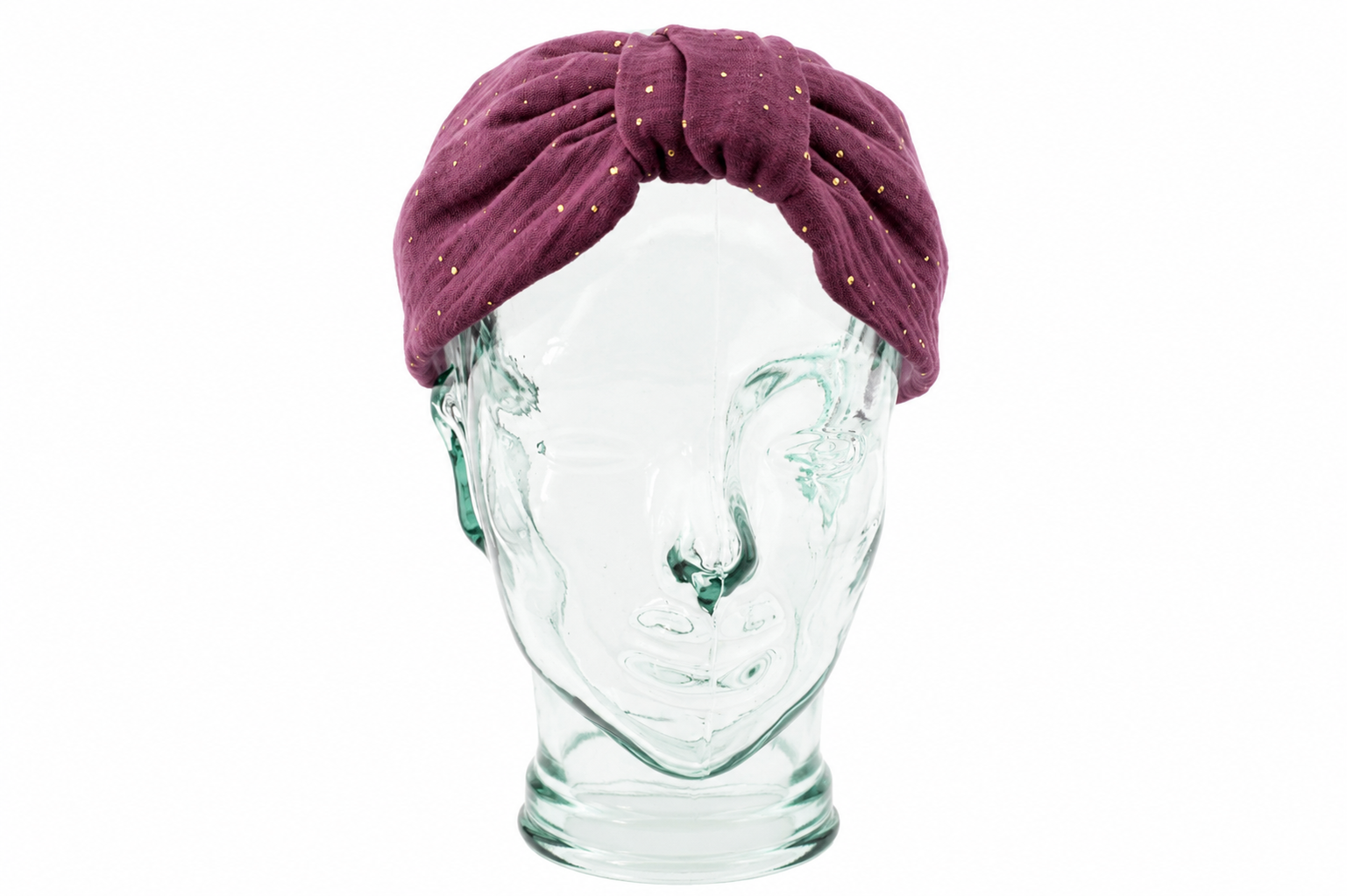 Amélie Berry – Gepolsterter Luxus-Haarreif mit Knoten aus Baumwolle & goldenen Punkten