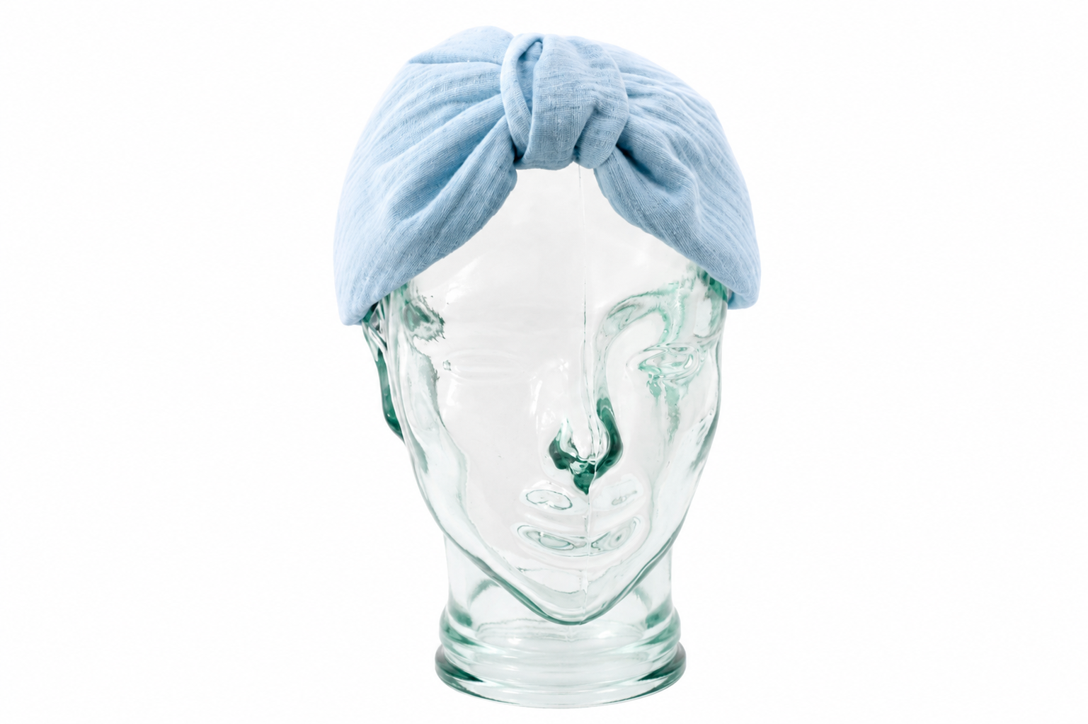 Aveline Sky – Gepolsterter Luxus-Haarreif mit Knoten in Himmelblau