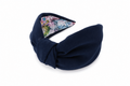 Élodie Midnight – Gepolsterter Luxus-Haarreif mit Knoten aus Polyester in Dunkelblau