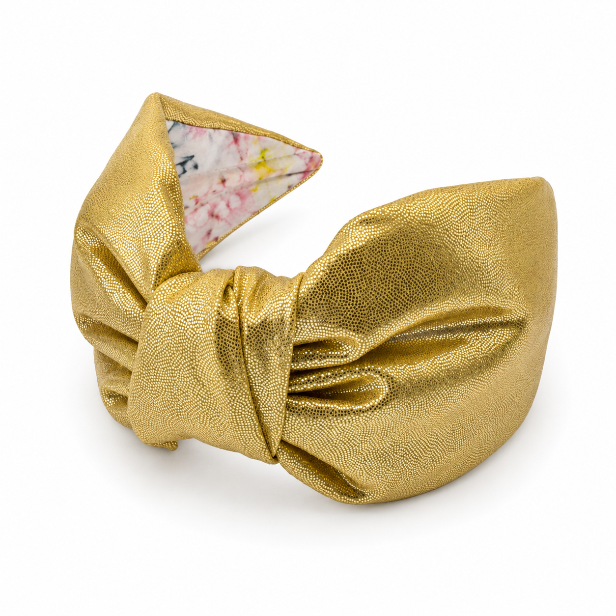 Aurélie Dorée – Gepolsterter Luxus-Haarreif mit Knoten in Gold-Optik aus Polyester