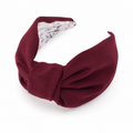 Bordeaux Élégance – Gepolsterter Luxus-Haarreif mit Knoten aus Polyester