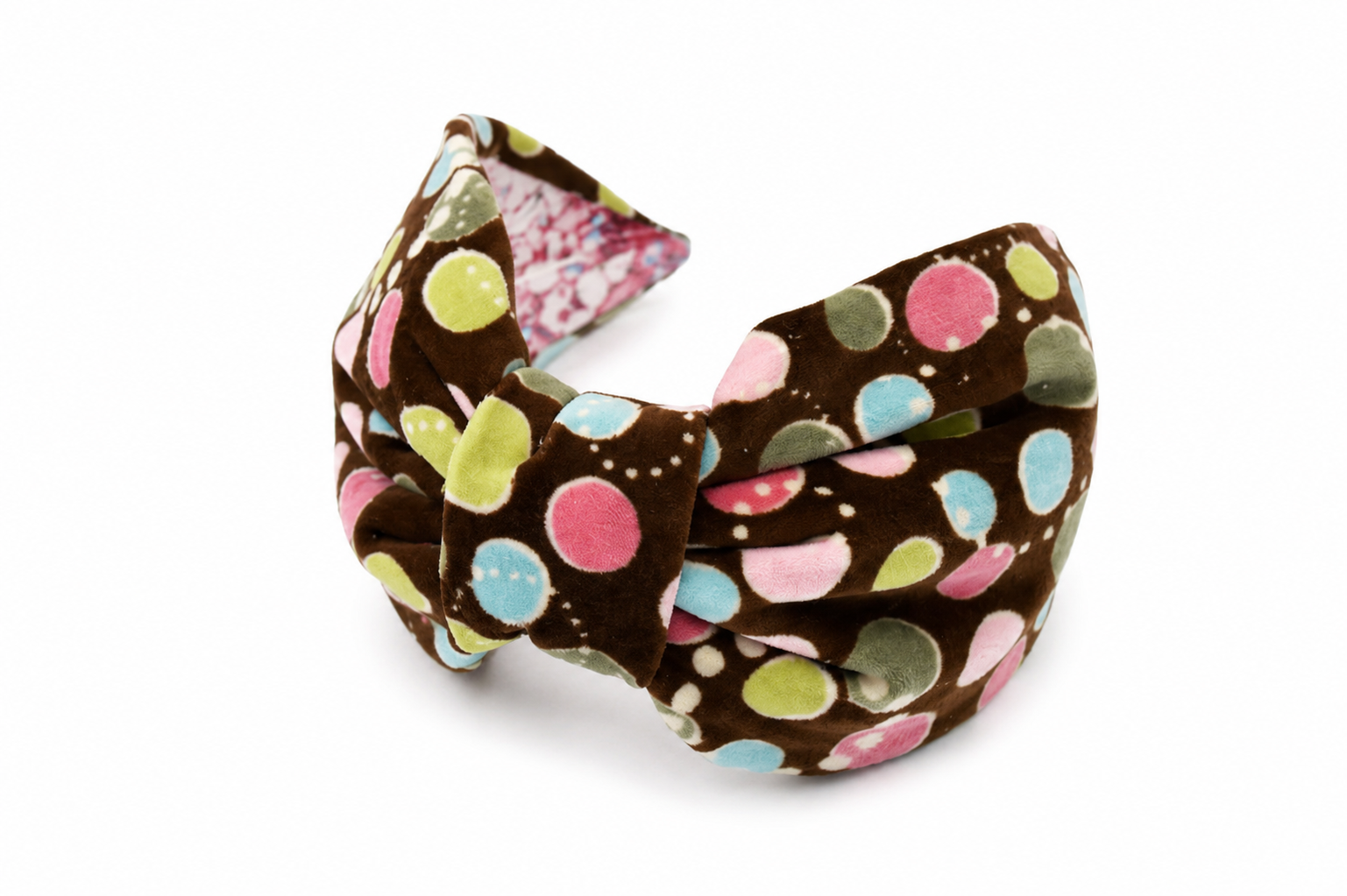 Mila Confetti – Gepolsterter Luxus-Haarreif mit Knoten aus Polyester