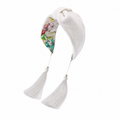 Amélie Blanc – Gepolsterter Haarreif mit Knoten aus Baumwolle & Quasten-Accessoire