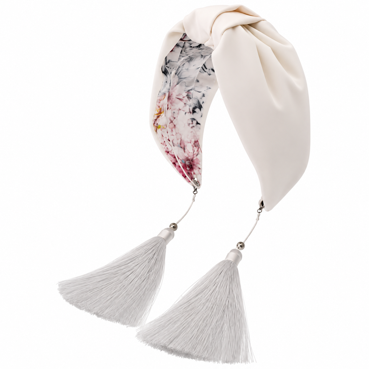 Élise Pearl – Gepolsterter Luxus-Haarreif mit Knoten aus Polyester & Quasten