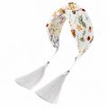Mariposa Garden – Gepolsterter Luxus-Haarreif mit Knoten aus Baumwolle & Quasten