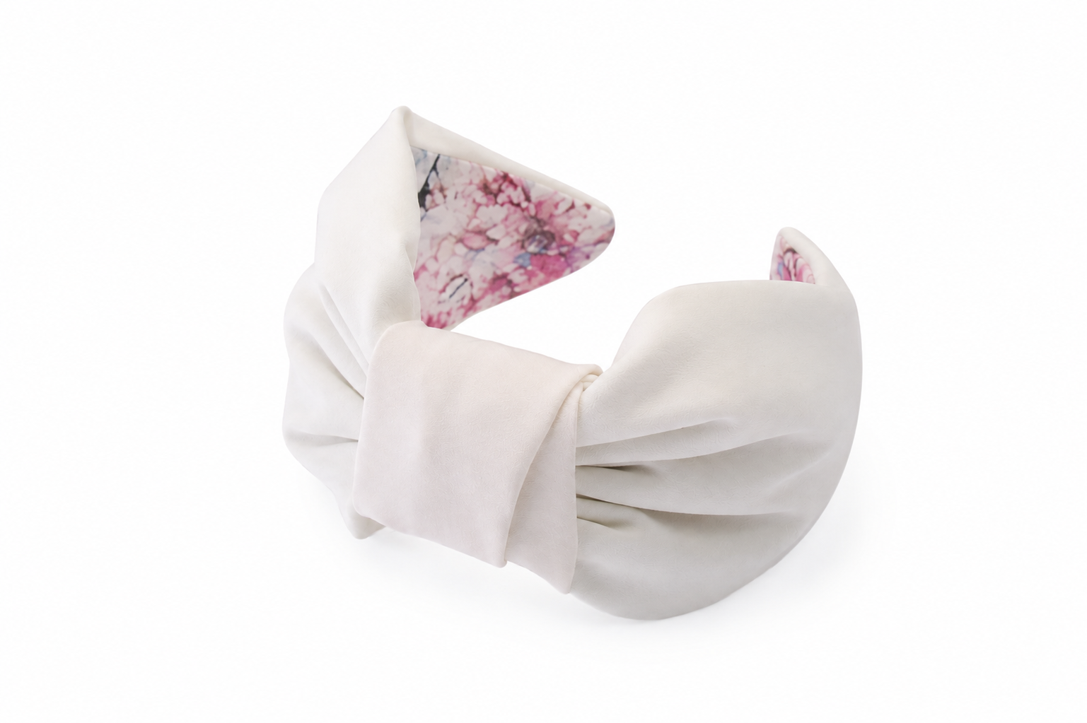 Céleste Ivory – Gepolsterter Luxus-Haarreif mit Knoten aus Polyester