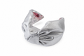 Lunaria Silver – Gepolsterter Luxus-Haarreif mit Knoten aus Polyester